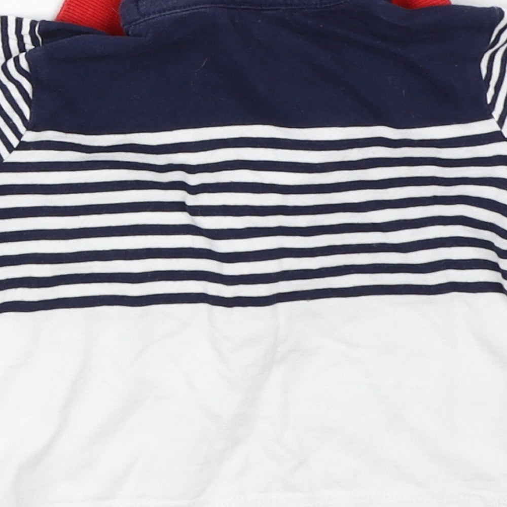 George Boys Blue Striped  Basic Polo Size 3-6 Months
