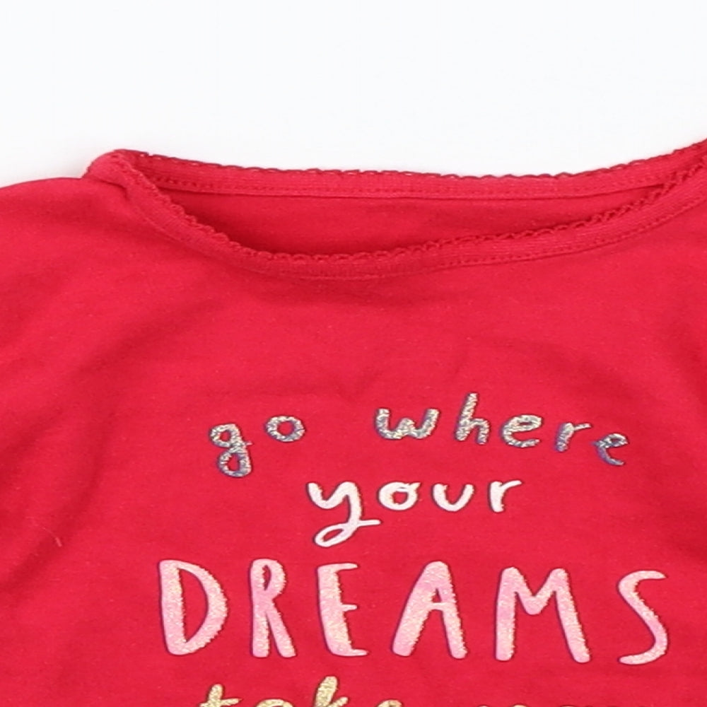 Primark Girls Red   Basic T-Shirt Size 6-9 Months