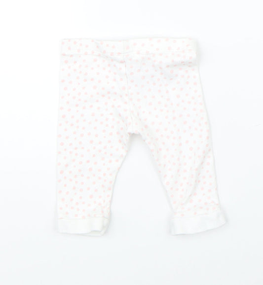 Disney Girls White Polka Dot   Pyjama Pants Size 3-6 Months