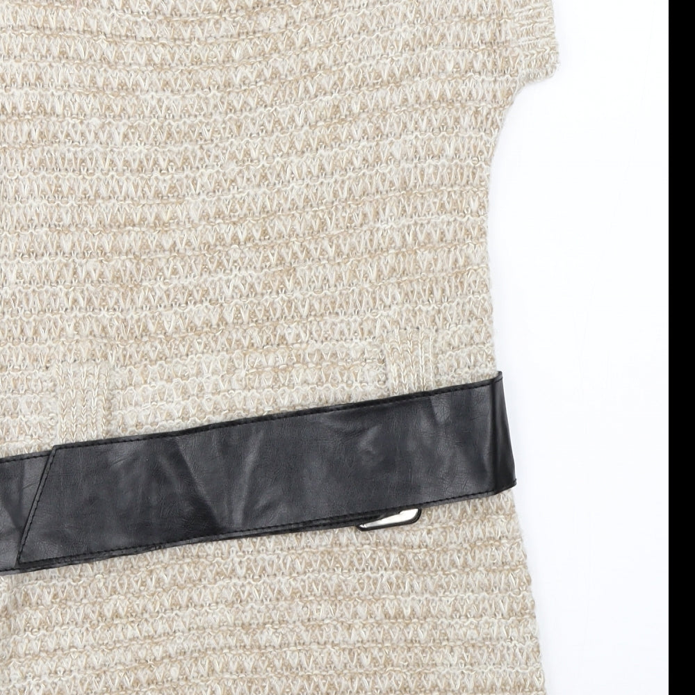 Pilot Womens Beige  Knit Pullover Jumper Size L