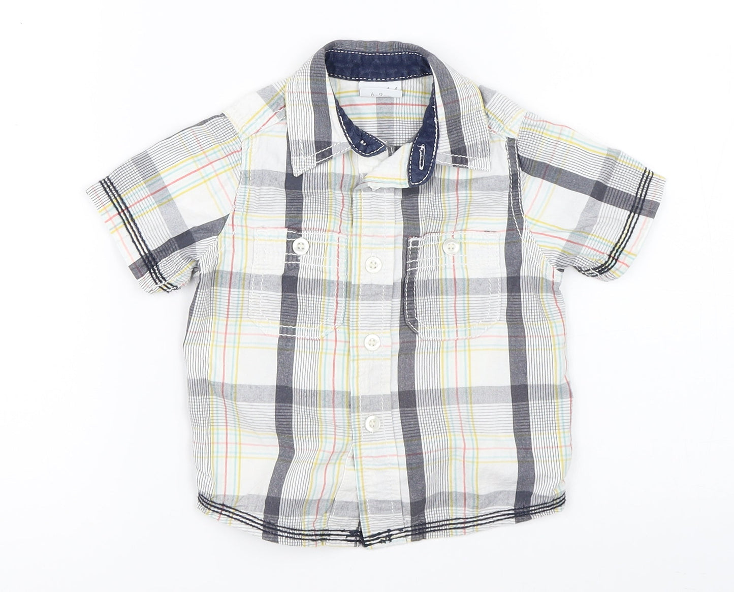 Mini Club Boys Multicoloured Check  Basic Button-Up Size 6-9 Months
