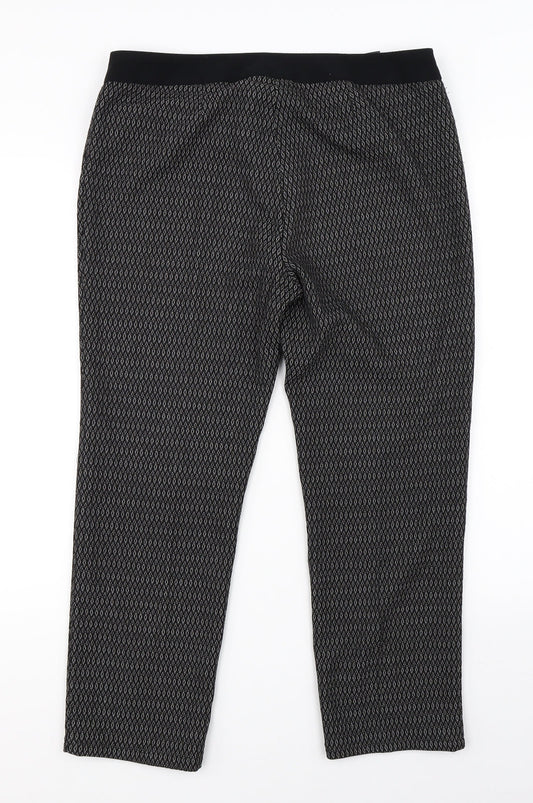 NEXT Womens Black Argyle/Diamond  Dress Pants Trousers Size 12 L23 in