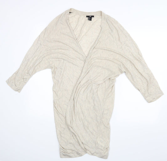 H&M Womens Beige   Wrap Blouse Size 10
