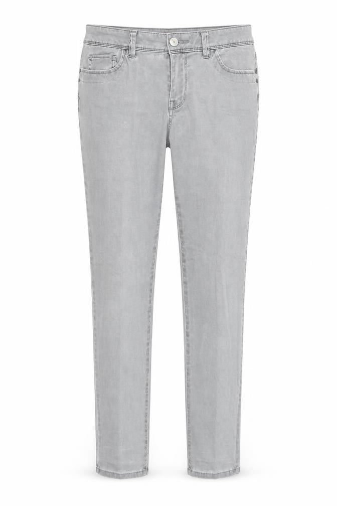 Front view of ESPRIT women’s grey capri trousers, size UK 32, 30-inch leg