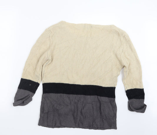 Originals Womens Beige  Knit Pullover Jumper Size 16