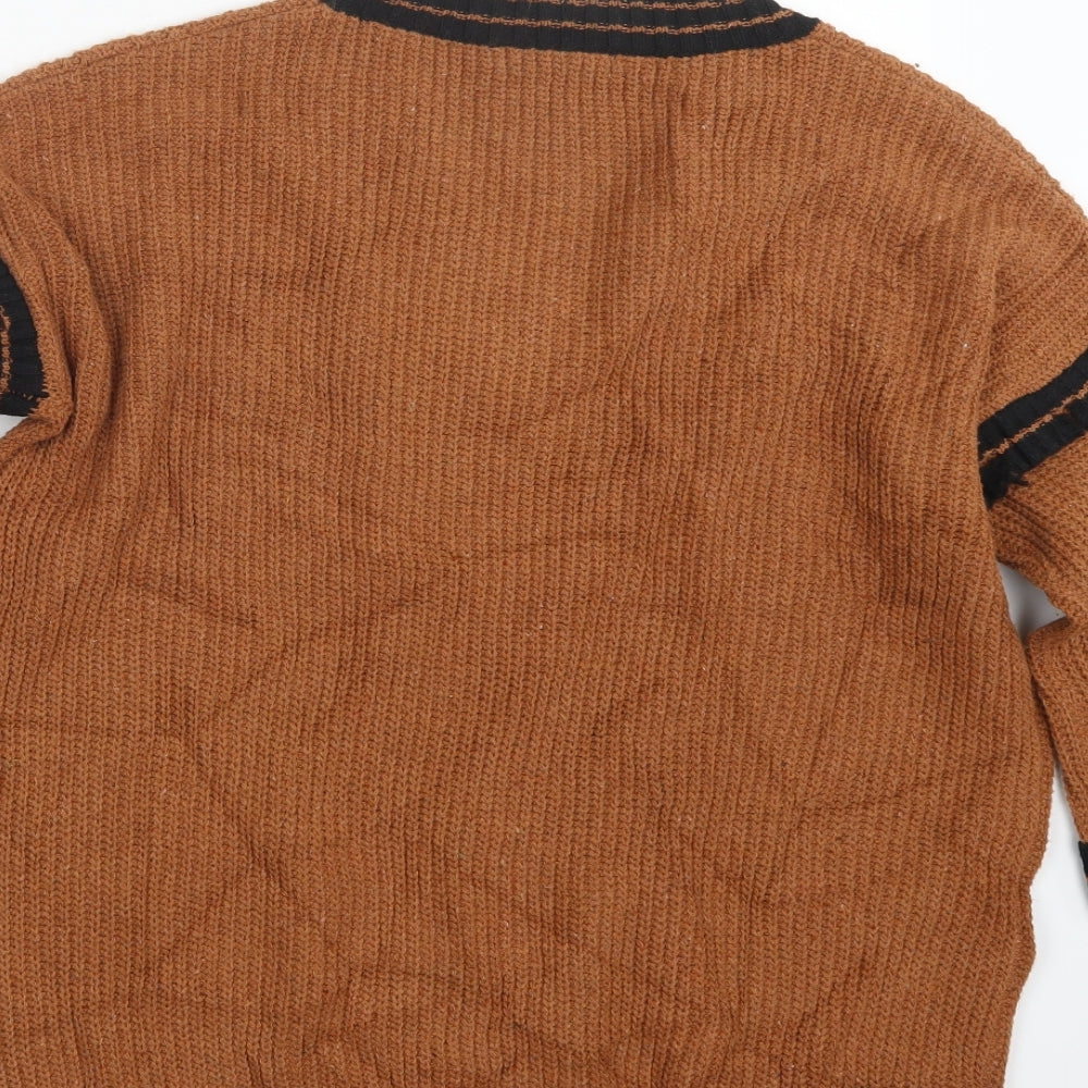 so sweet  Womens Brown  Knit Pullover Jumper Size S