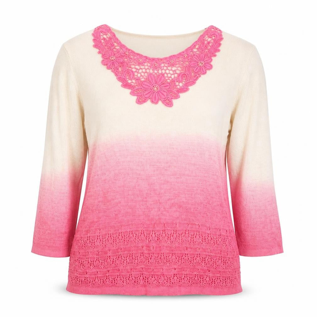 Fay Louise Womens Pink  Knit Pullover Jumper Size L