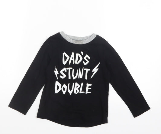 Okie Dokie Boys Black   Basic T-Shirt Size 3 Years