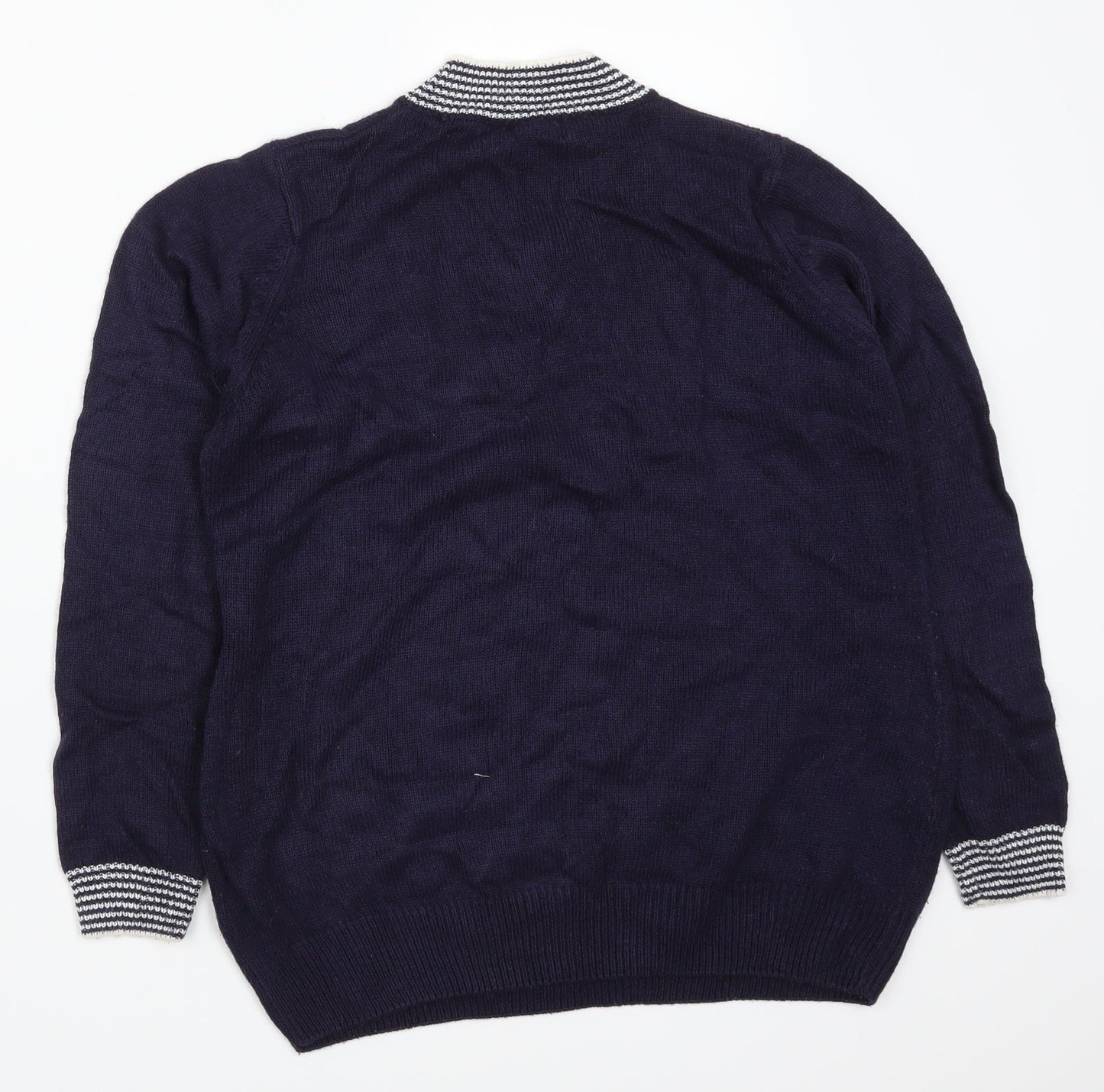 Isle Womens Blue  Knit Pullover Jumper Size 14