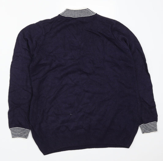 Isle Womens Blue  Knit Pullover Jumper Size 14