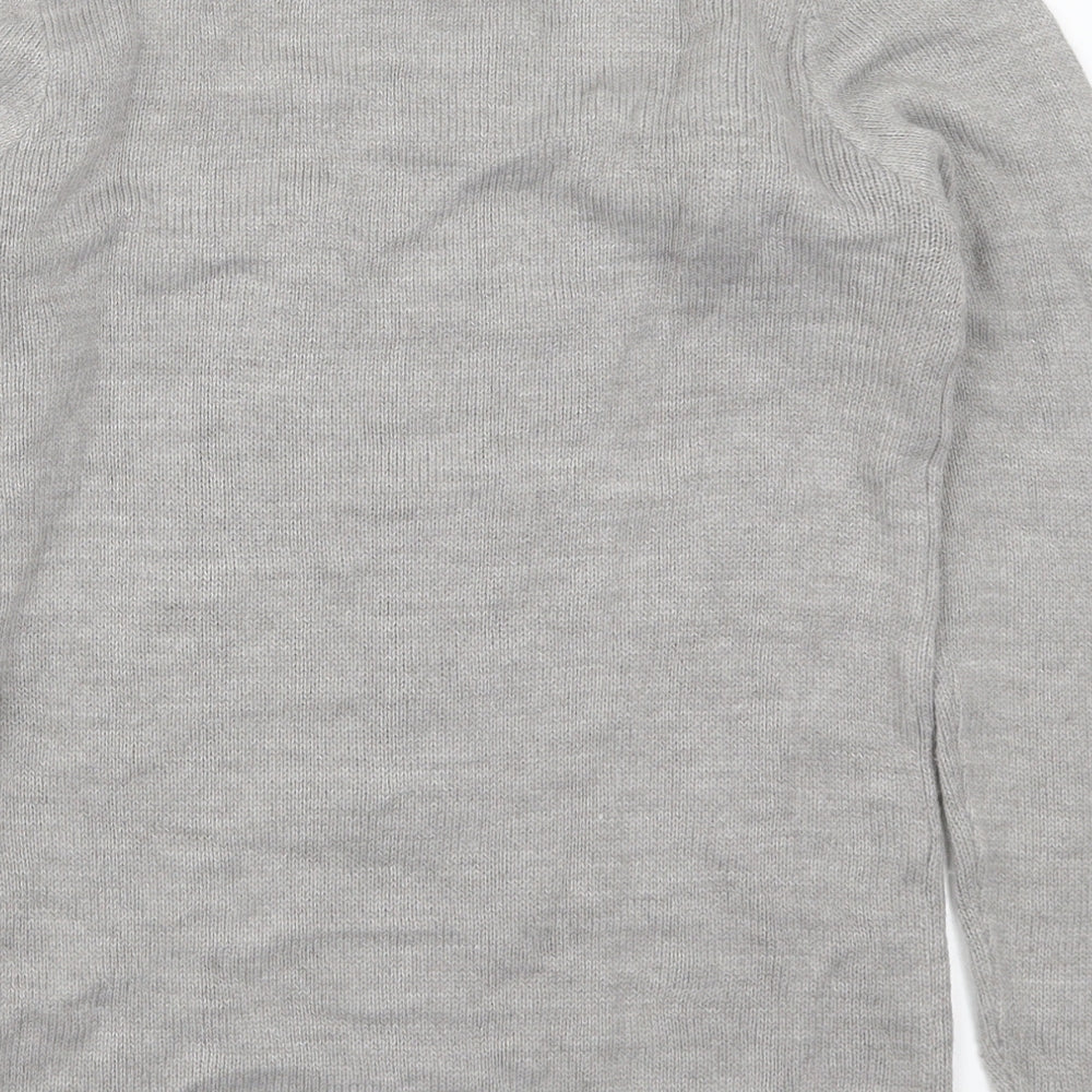 Peacocks Womens Grey   Pullover Jumper Size S  - Santa Claus