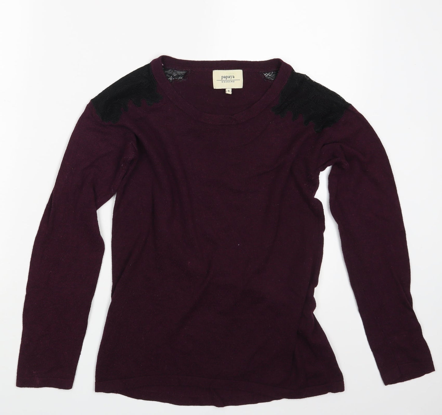 Papaya Womens Purple   Pullover Jumper Size 8