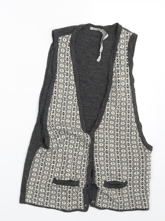 Kookai Womens Grey   3-in-1 Jacket Waistcoat One Size