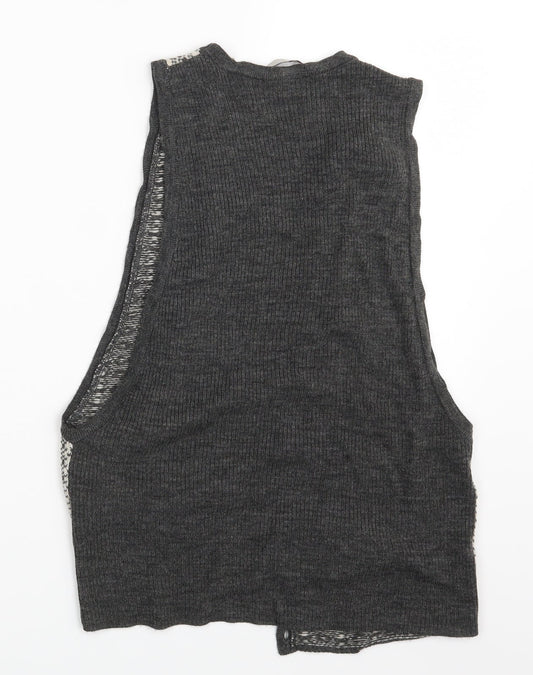 Kookai Womens Grey   3-in-1 Jacket Waistcoat One Size
