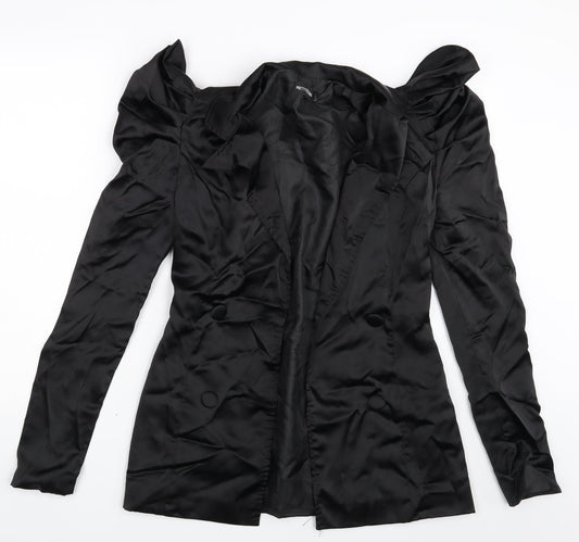 PRETTYLITTLETHING Womens Black   Jacket Blazer Size 6