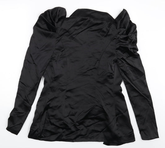 PRETTYLITTLETHING Womens Black   Jacket Blazer Size 6