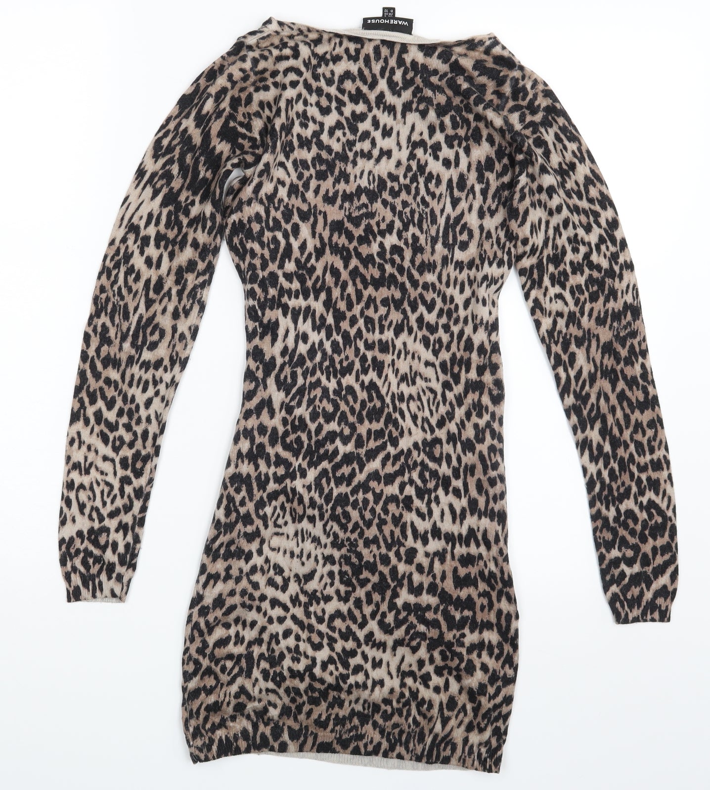 Warehouse Womens Multicoloured Camouflage  Pencil Dress  Size 6
