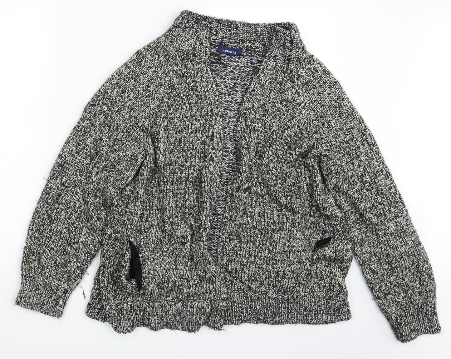 Casual Club Womens Grey   Full Zip Jumper One Size