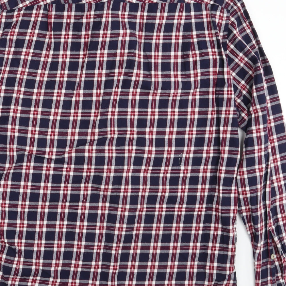 Herringbone Mens Multicoloured Check   Button-Up One Size