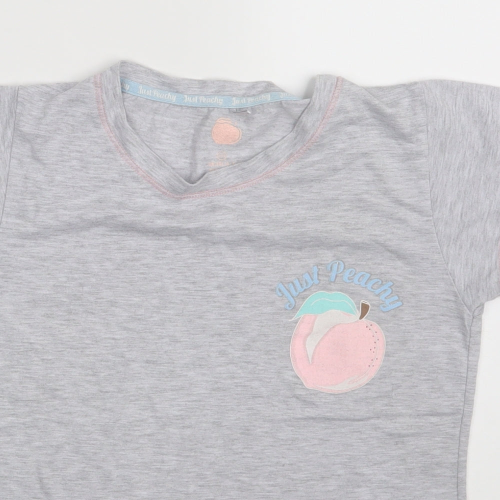 Just Peachy Girls Grey   Basic T-Shirt Size 4-5 Years