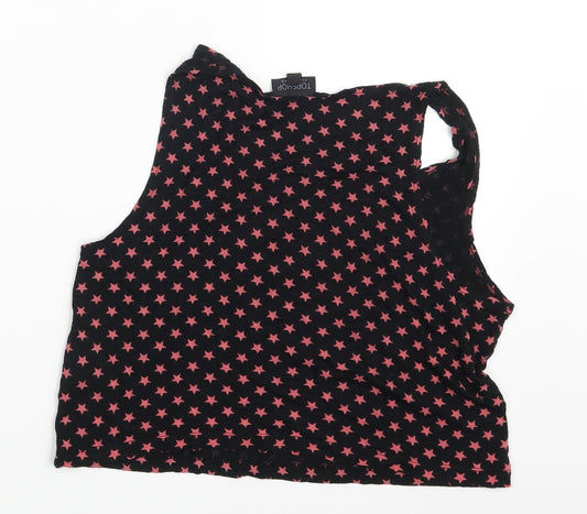 Topshop Womens Black Polka Dot  Camisole Blouse Size 10