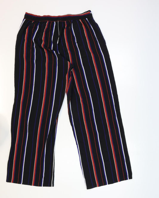 Papaya Womens Blue Striped  Windbreaker Trousers Size 12 L30 in
