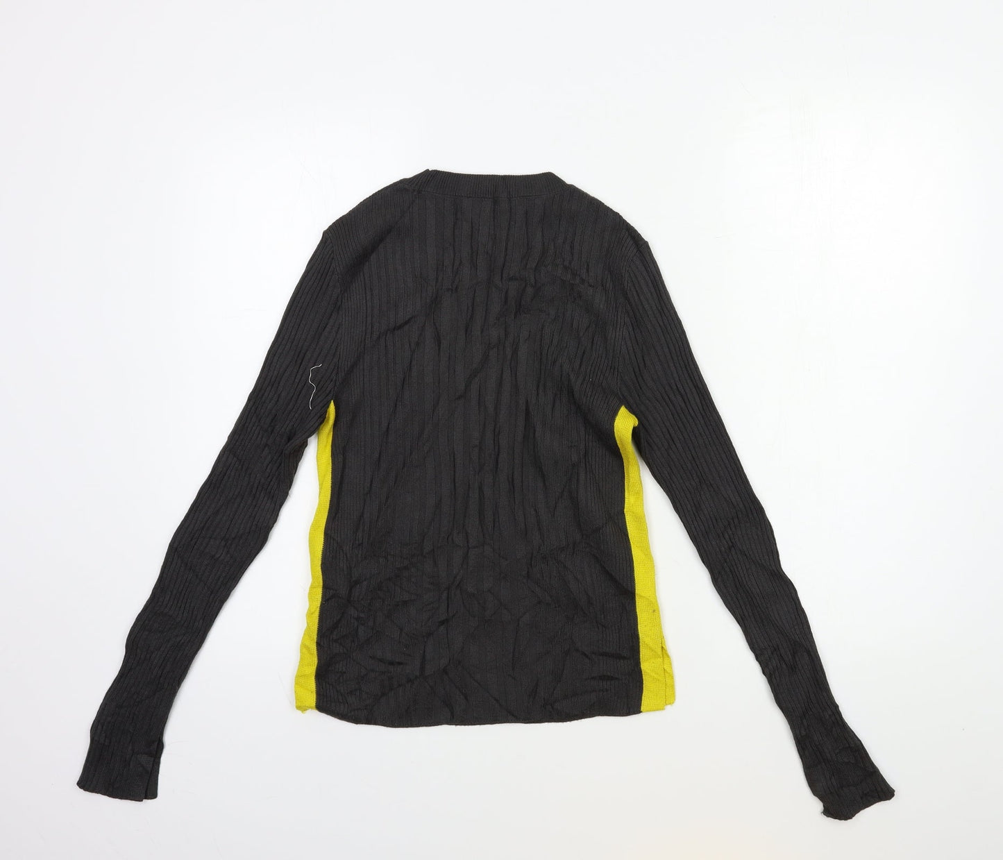 Marks and Spencer Womens Grey Striped Knit Pullover Jumper Size 10