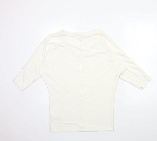 Dorothy Perkins Womens White  Knit Pullover Jumper Size 10
