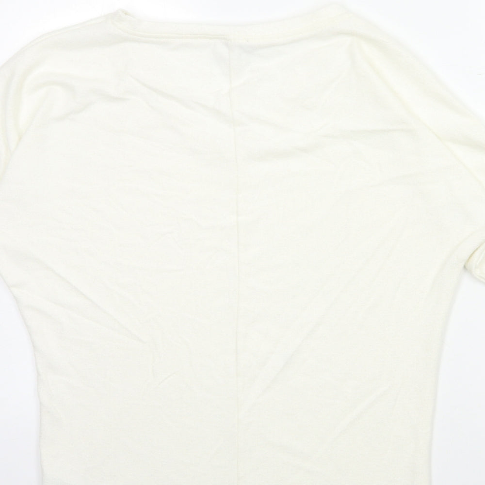 Dorothy Perkins Womens White  Knit Pullover Jumper Size 10