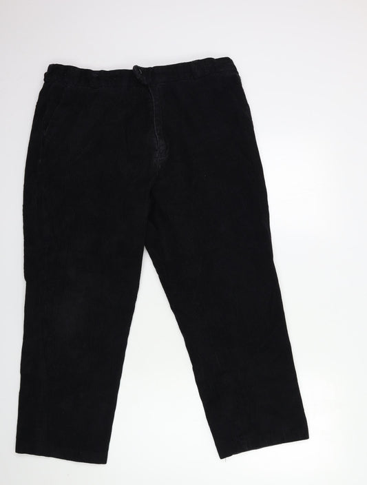 Preworn Womens Black  Corduroy Trousers  Size 36 in L26 in