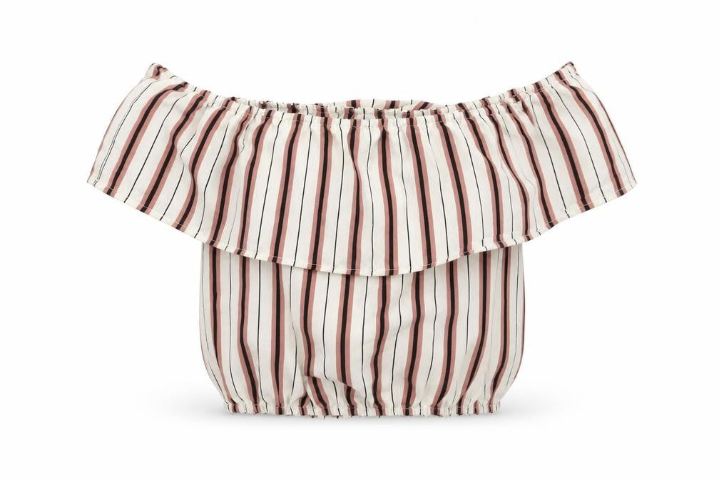 New Look Boys Beige Striped  Basic Button-Up Size 13 Years