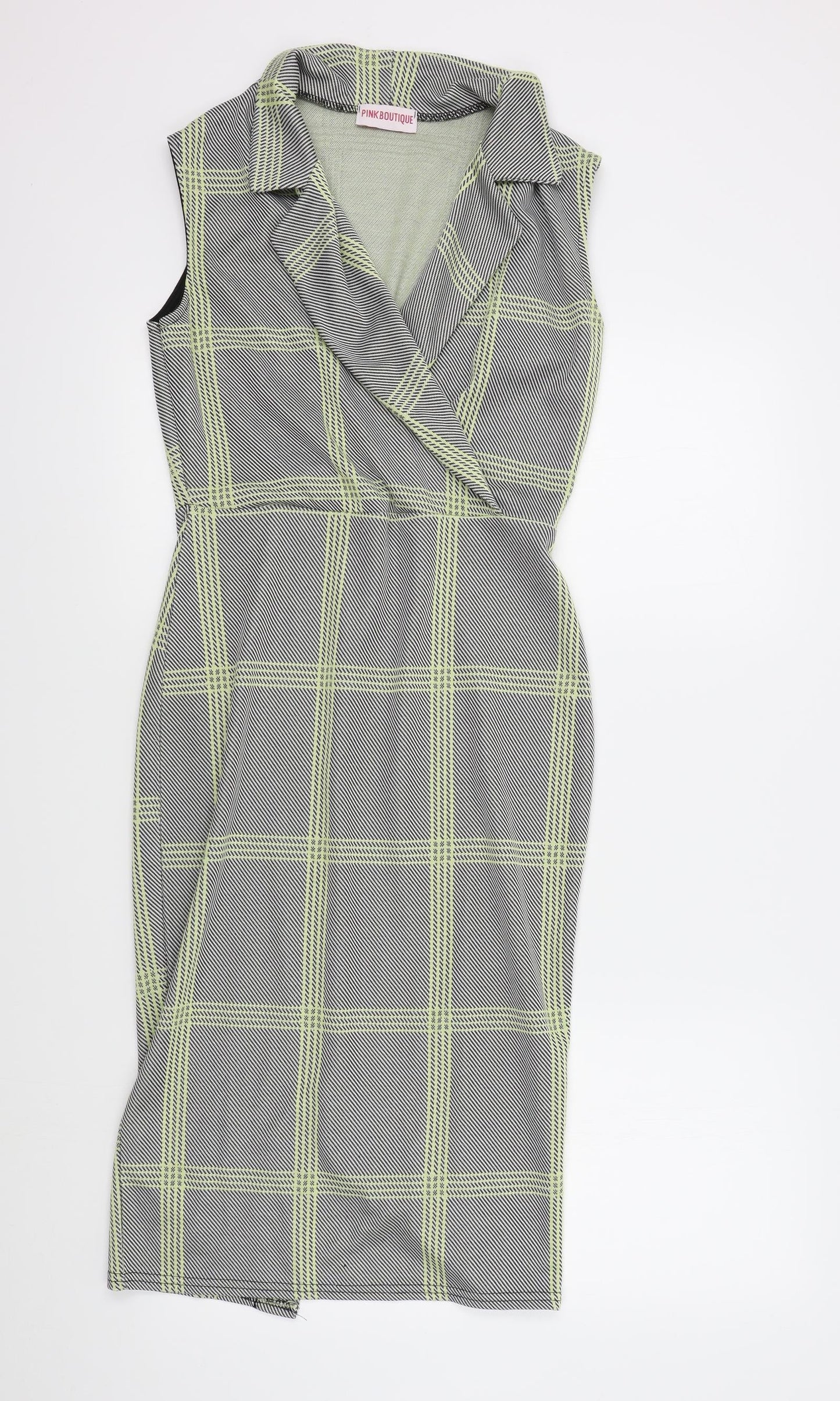 Pink Boutique Womens Black Geometric  A-Line  Size M