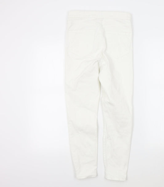 Denim & Co. Womens White   Skinny Jeans Size 10 L25 in