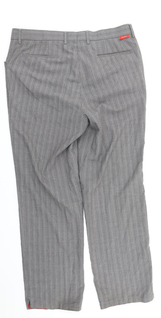 Dayers & Co Mens Grey Striped  Trousers  Size 36 in L29 in