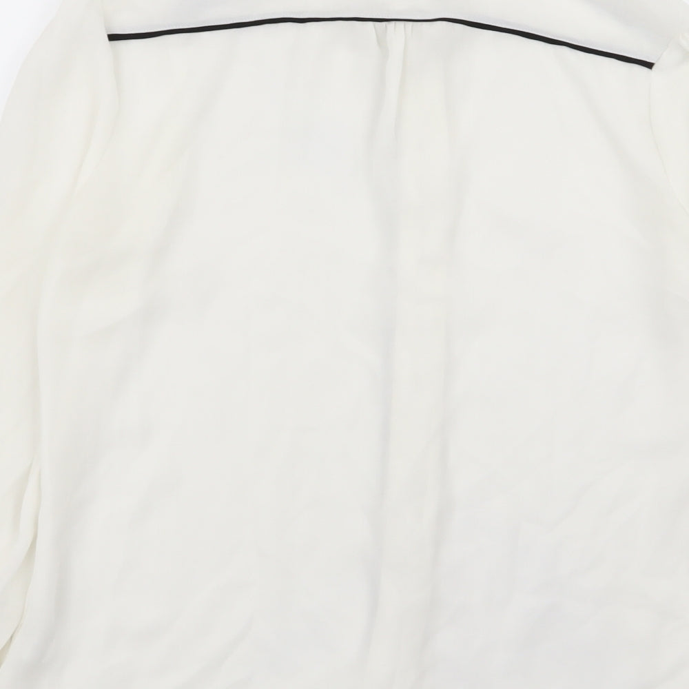 Linea Womens White   Basic Button-Up Size 10