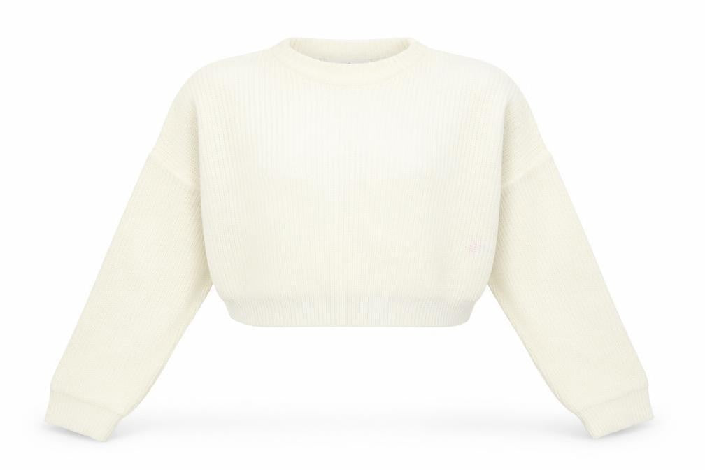 Front view of Missguided women’s white jumper, size M