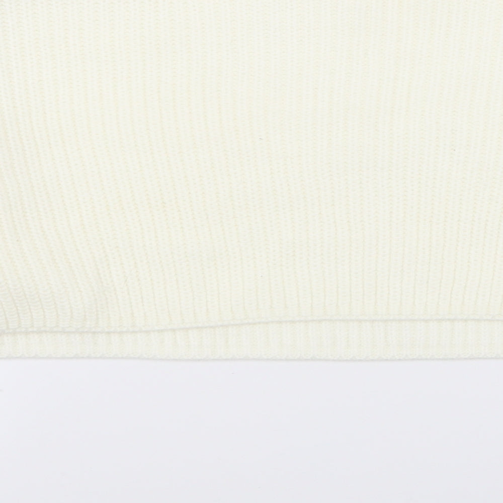Missguided Womens White   Pullover Jumper Size M