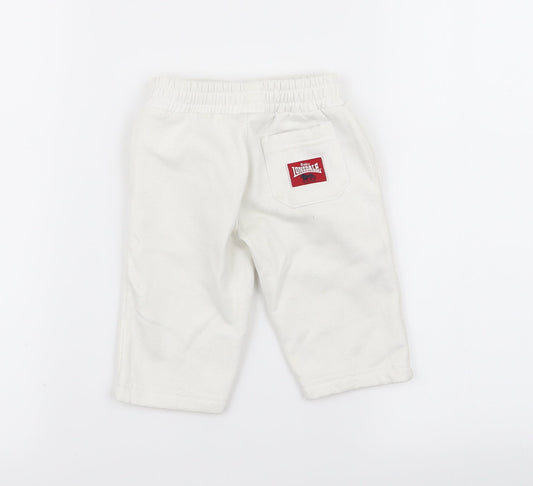 Lonsdale Girls White   Jogger Trousers Size 0-3 Months