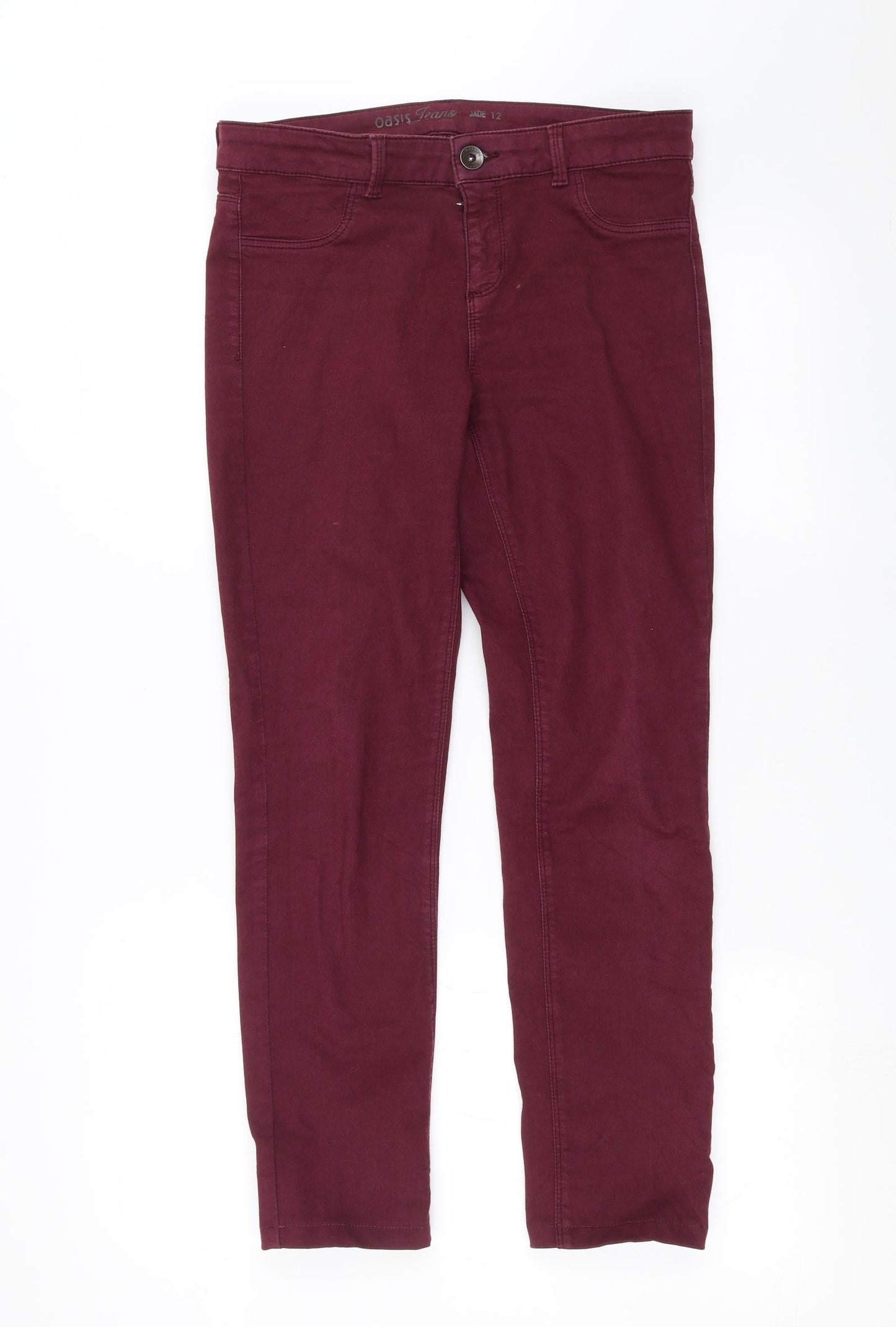 Oasis Womens Purple  Denim Skinny Jeans Size 12 L27 in