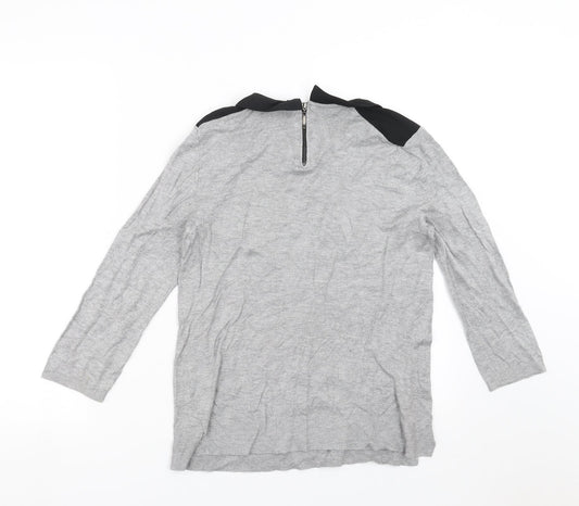 Papaya Womens Grey  Knit Pullover Jumper Size 10