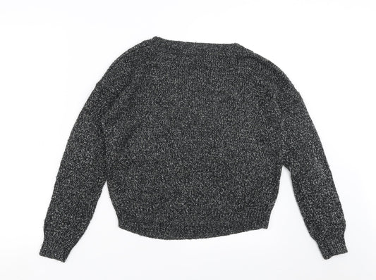 Divided by H&M Womens Black  Knit Pullover Jumper Size 8
