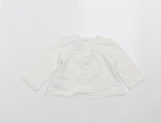 Primark Girls White   Basic T-Shirt Size 6-9 Months