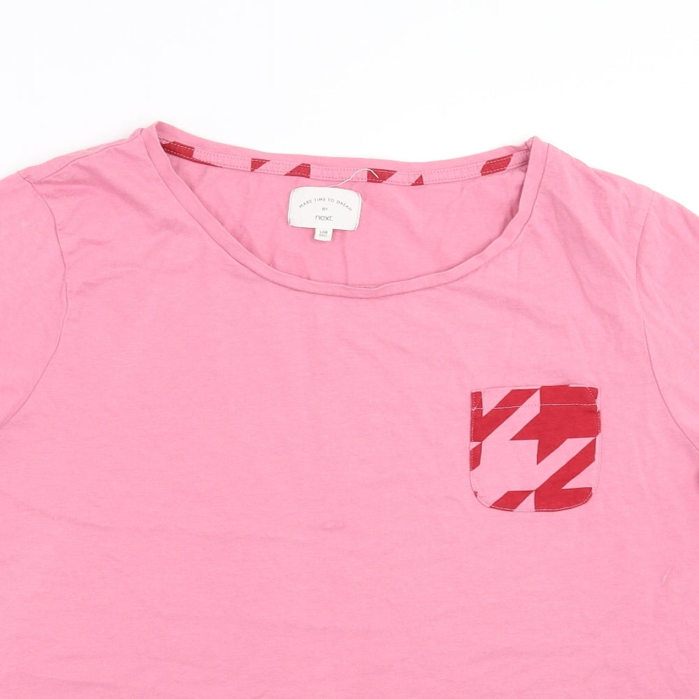 NEXT Womens Pink Solid  Top Pyjama Top Size L