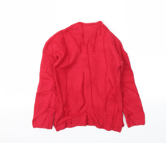 ISACC MIZRAHI Girls Red   Pullover Hoodie Size 5-6 Years