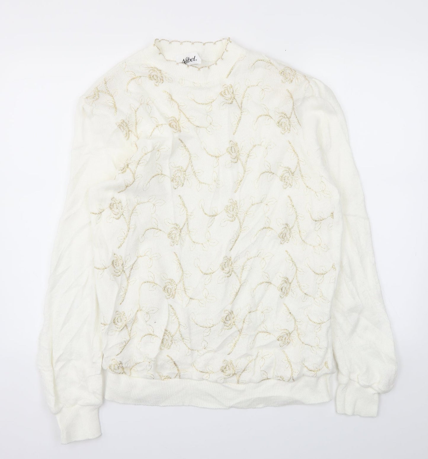 Afibel Womens Ivory   Pullover Jumper Size 16