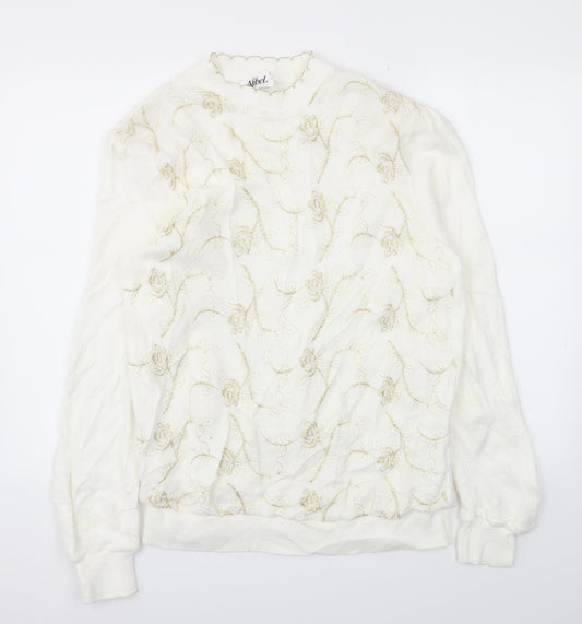 Afibel Womens Ivory   Pullover Jumper Size 16