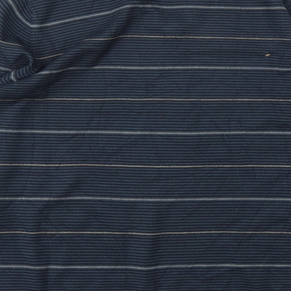 M&S Mens Blue Striped  Pullover Sweatshirt Size L
