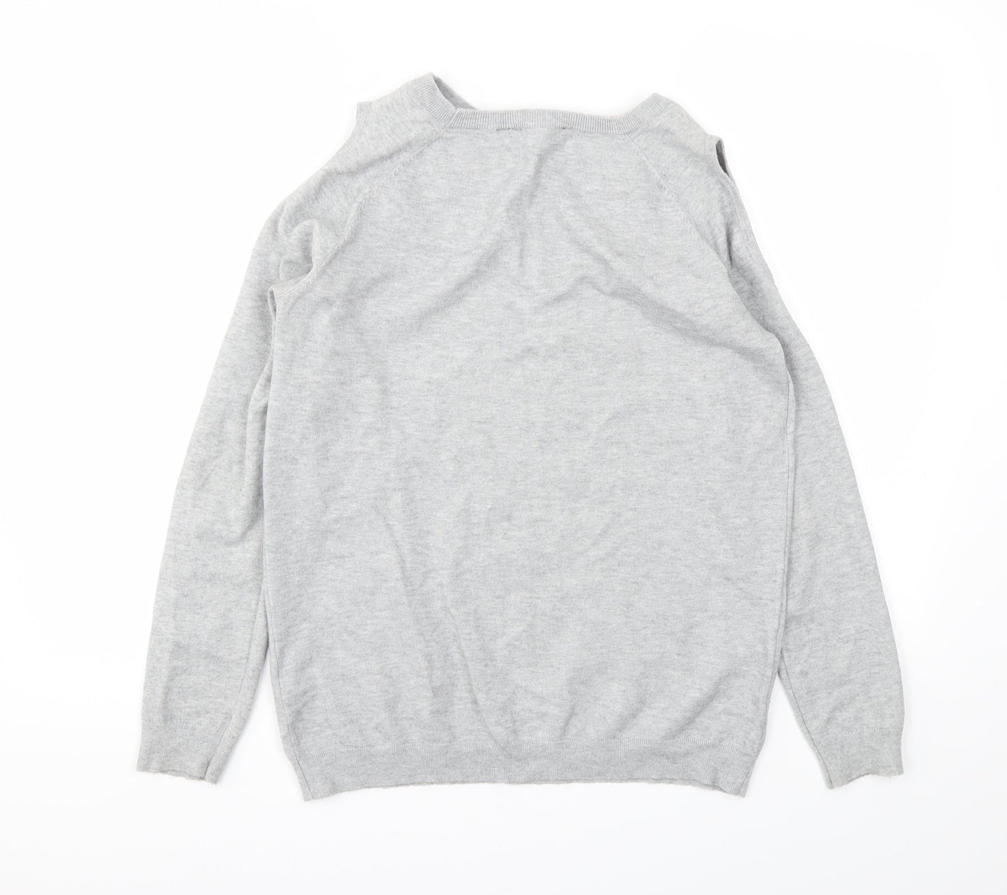 Dorothy Perkins Womens Grey Floral  Pullover Jumper Size 10