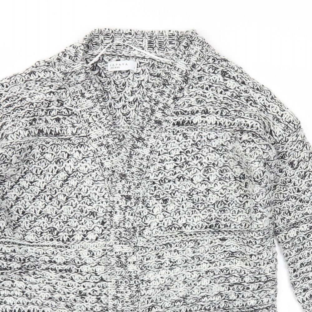 Papaya Womens Grey   Cardigan Jumper Size S
