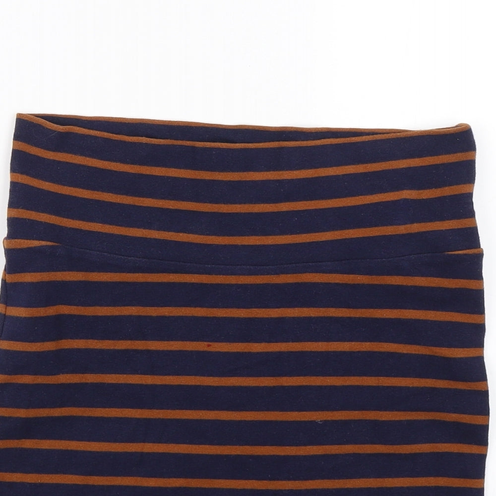 XXI Womens Blue Striped  Straight & Pencil Skirt Size M